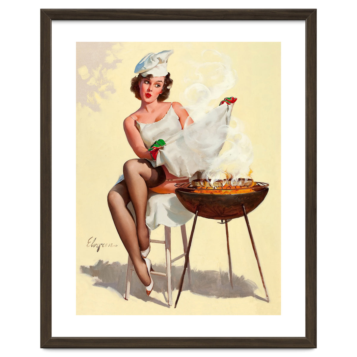 Hot Pinup Barbecue Girl