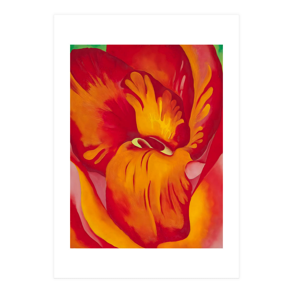Georgia O’Keeffe – Canna Red and Orange (1926) | Vibrant Modernist Floral Painting in Bold Organic Forms (Print Only)
