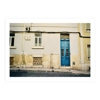 Lisbon Blue door on the street (Print Only)