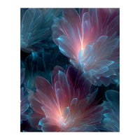 Luminous Bioluminescent Floral Abstract (Print Only)