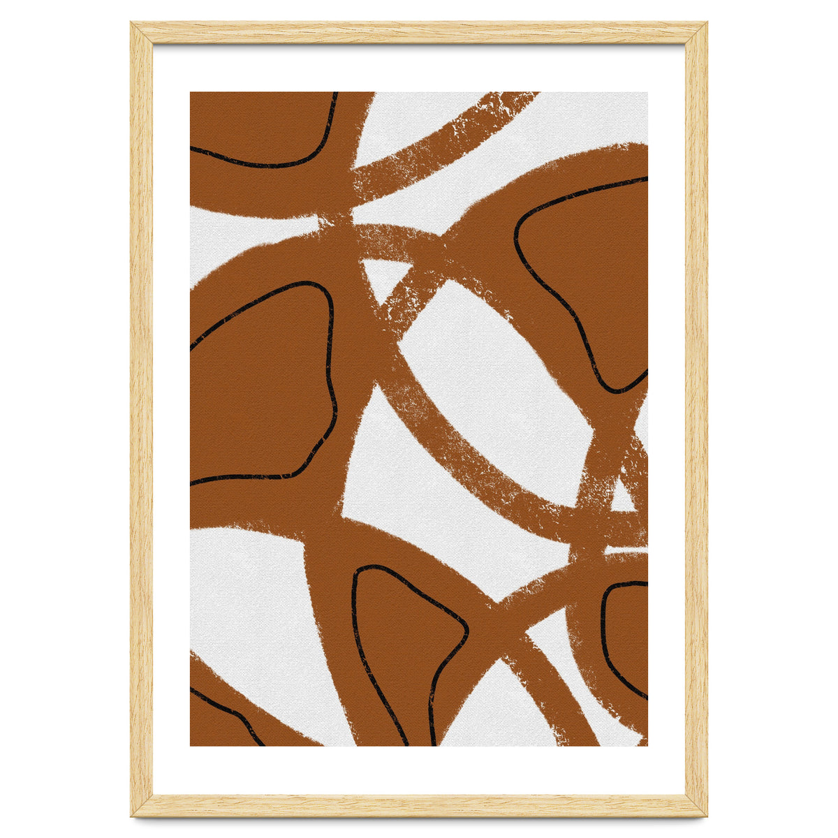 Abstract Brown and Black Lines