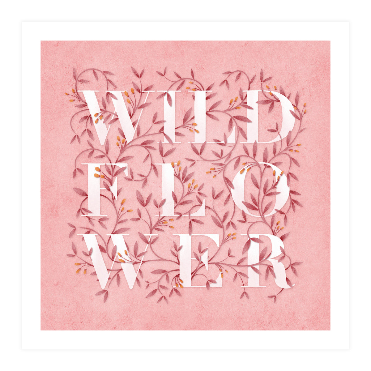 Wild Flower Typography (Print Only)