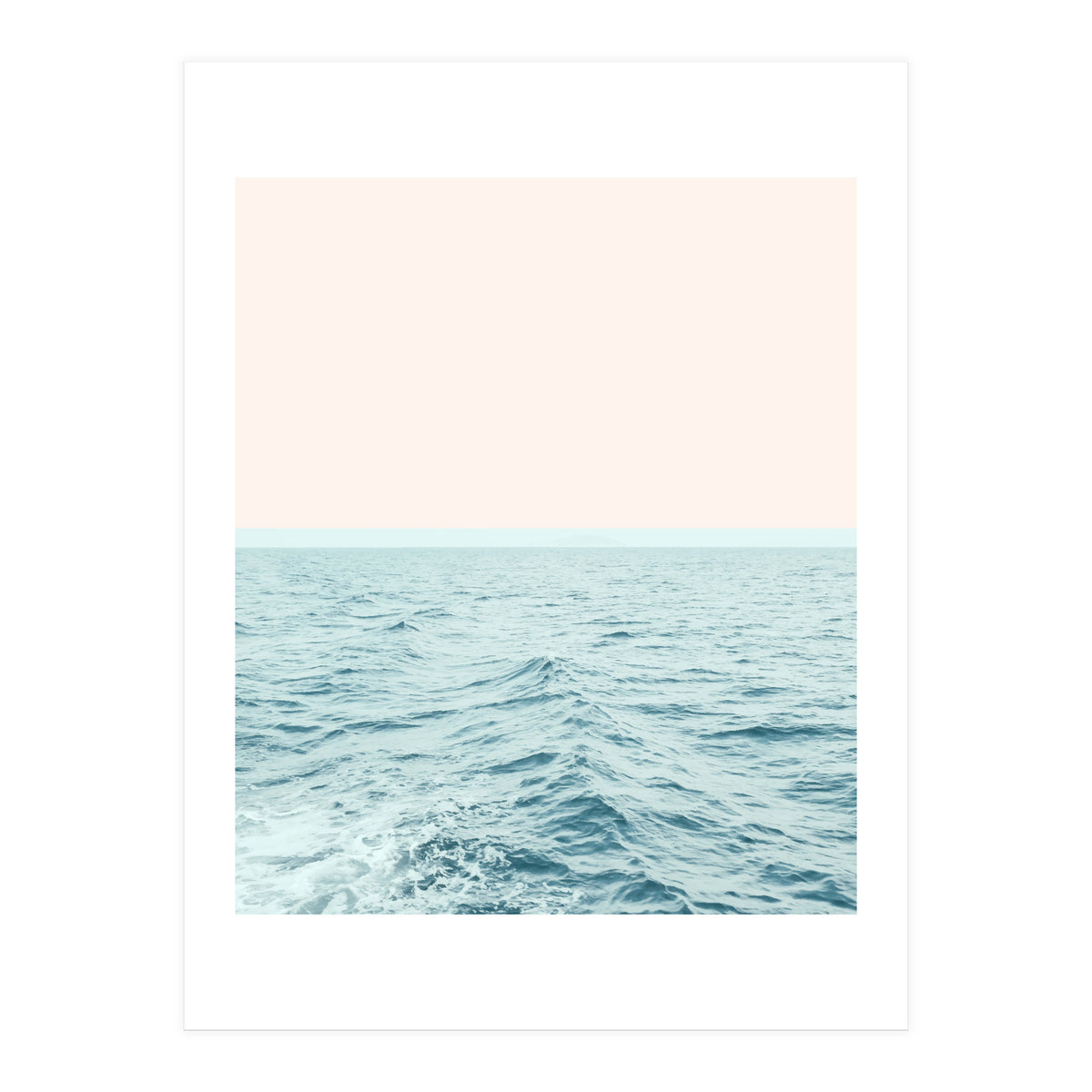 Sea Breeze, Minimal Nature Ocean Photography, Scenic Landscape Pastel Luxe Sea (Print Only)