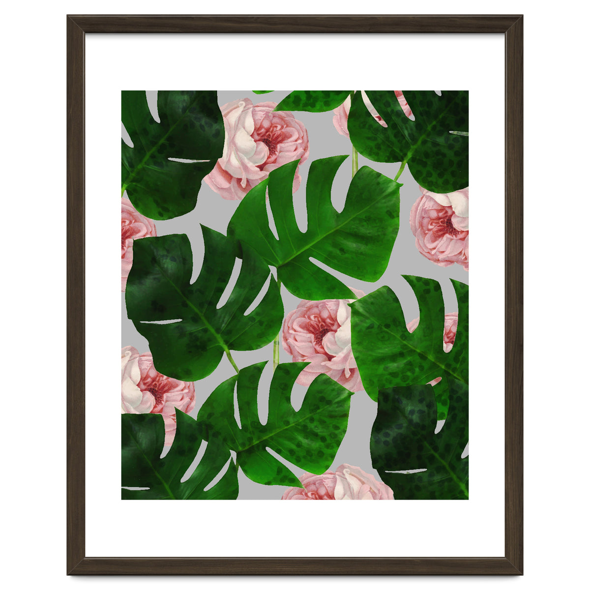 Monstera & Rose Pattern