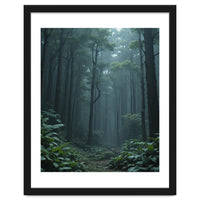 Ethereal Misty Forest in the Rain