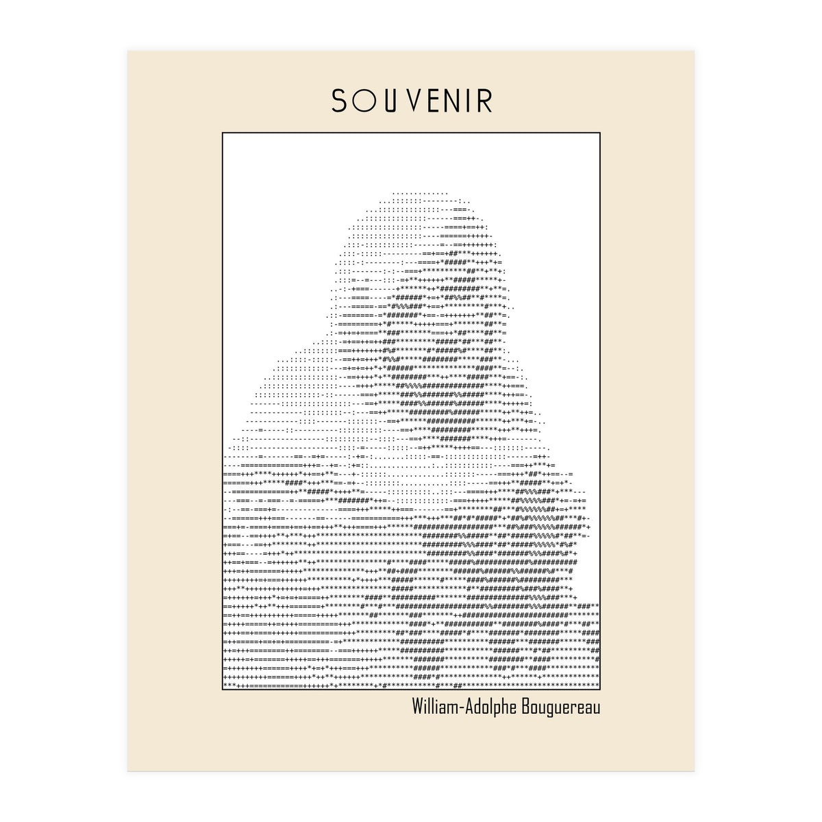 Souvenir – William Adolphe Bouguereau (1894) – Ascii Art (Print Only)