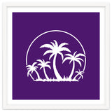 Palm Trees And Sunset in White thumbnail