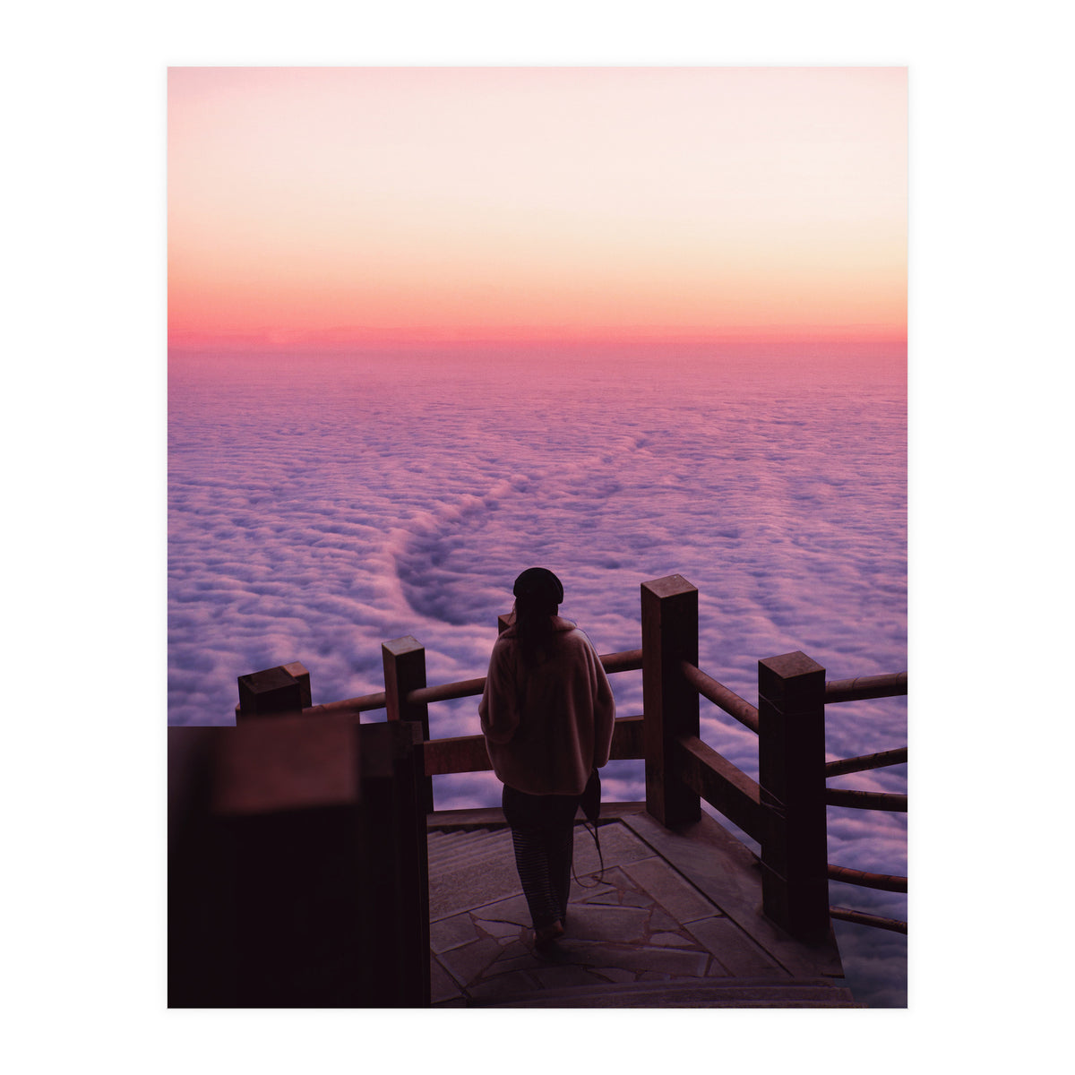 Woman Waiting Sunset (Print Only)