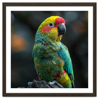 Vibrant Amazon Parrot Perched On A Branch