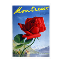 Red Rose on Montreux, Switzerland (Print Only)