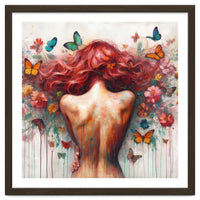 Wild Red Hair Butterfly Back