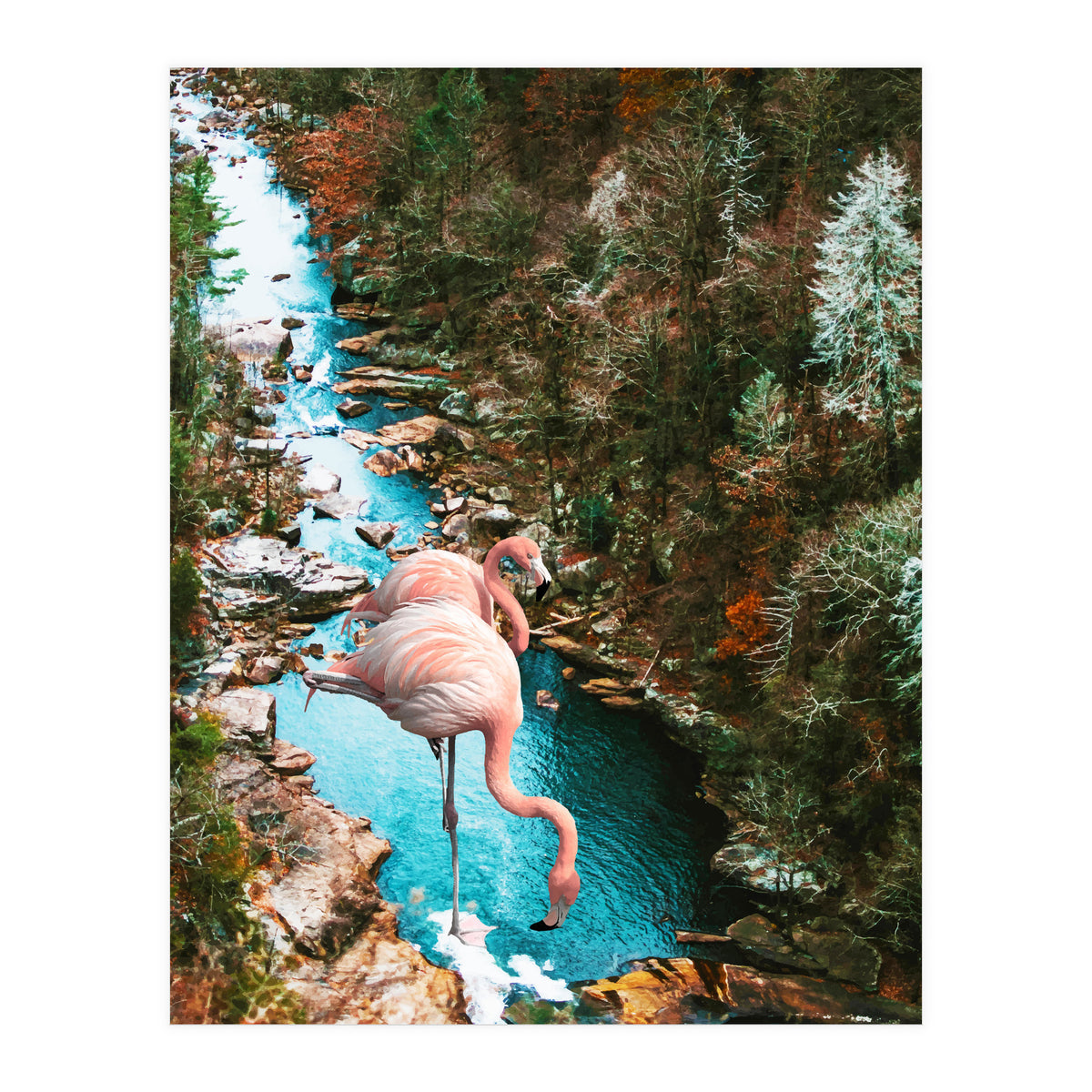 Flamingo Forest #society6 #decor #buyart (Print Only)