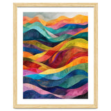 Vibrant Abstract Ribbon Landscape Art thumbnail