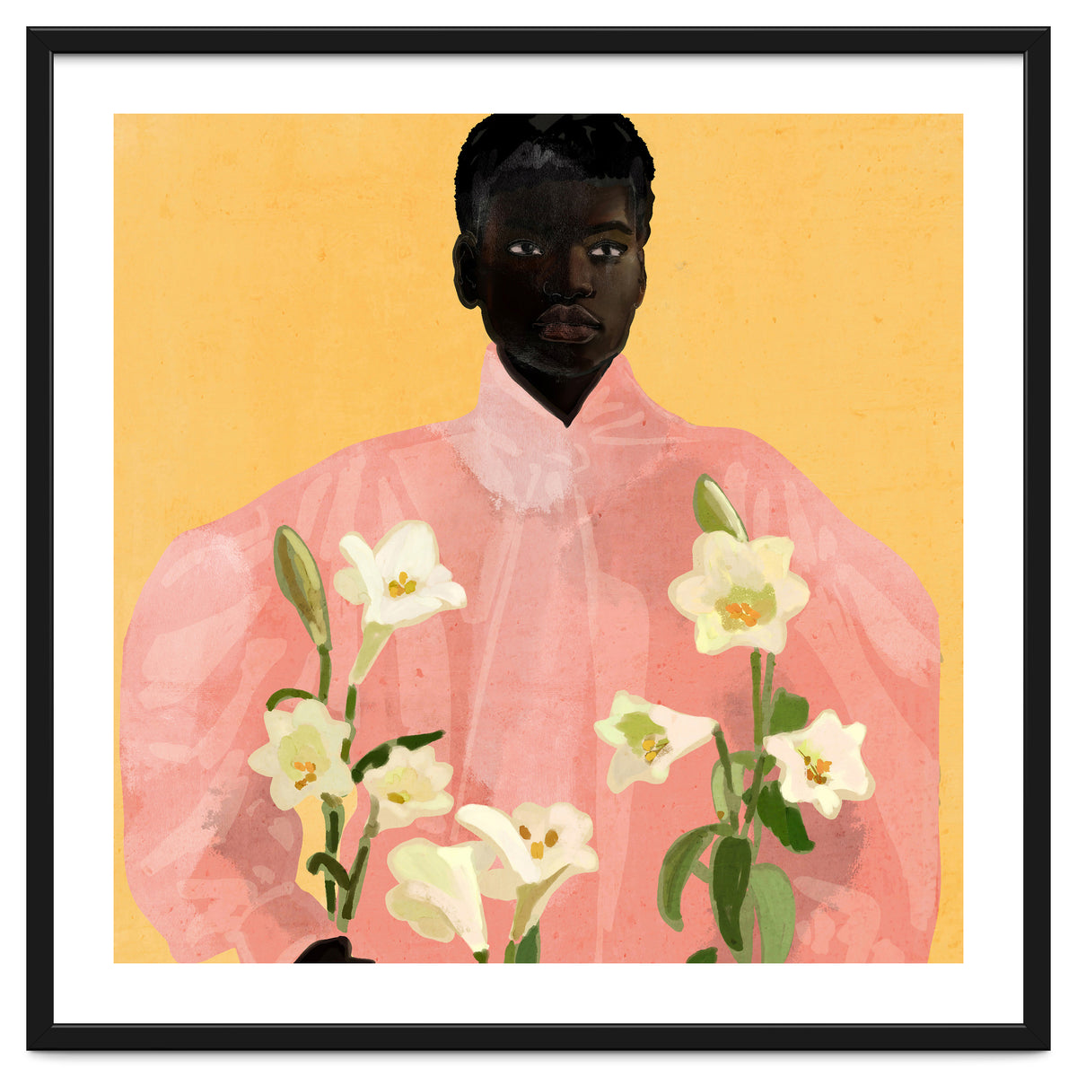 Girl Holding Flowers 2