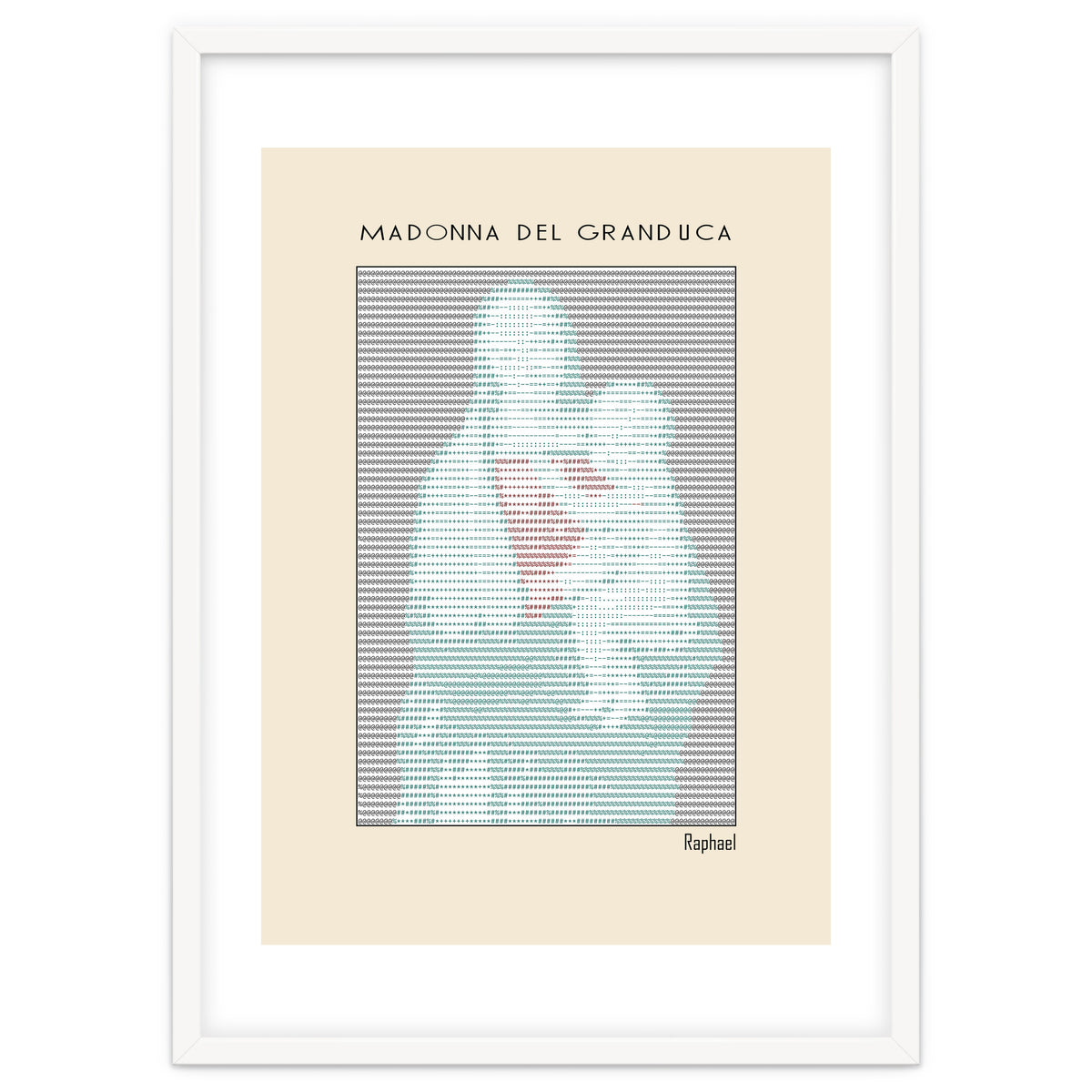Madonna del Granduca (1505) – Raphael (ascii art)