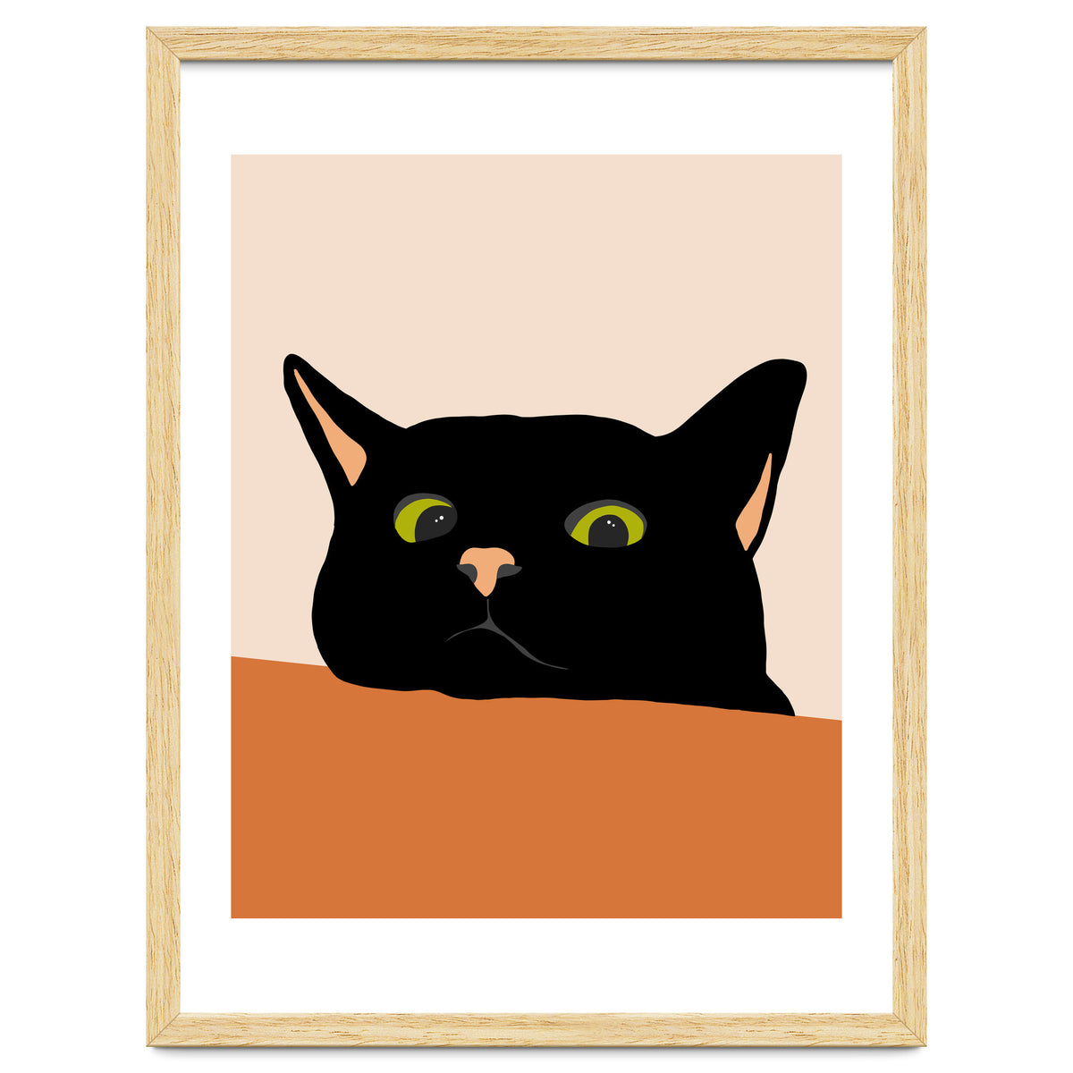 The Curious Cat, Black Cat, Funny Pets, Kitten, Cute Animals, Bohemian Eclectic Painting