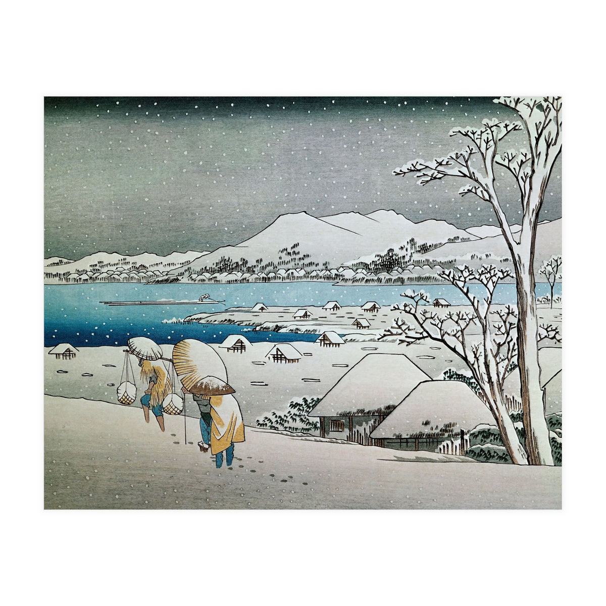 SNOW LANDSCAPE - JAPANESE ENGRAVING - 19TH CENTURY. (Print Only)