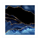 Navy & Gold Agate Texture 14 (Print Only) thumbnail