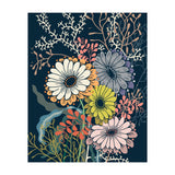 Springtime daisies dark blue (Print Only) thumbnail