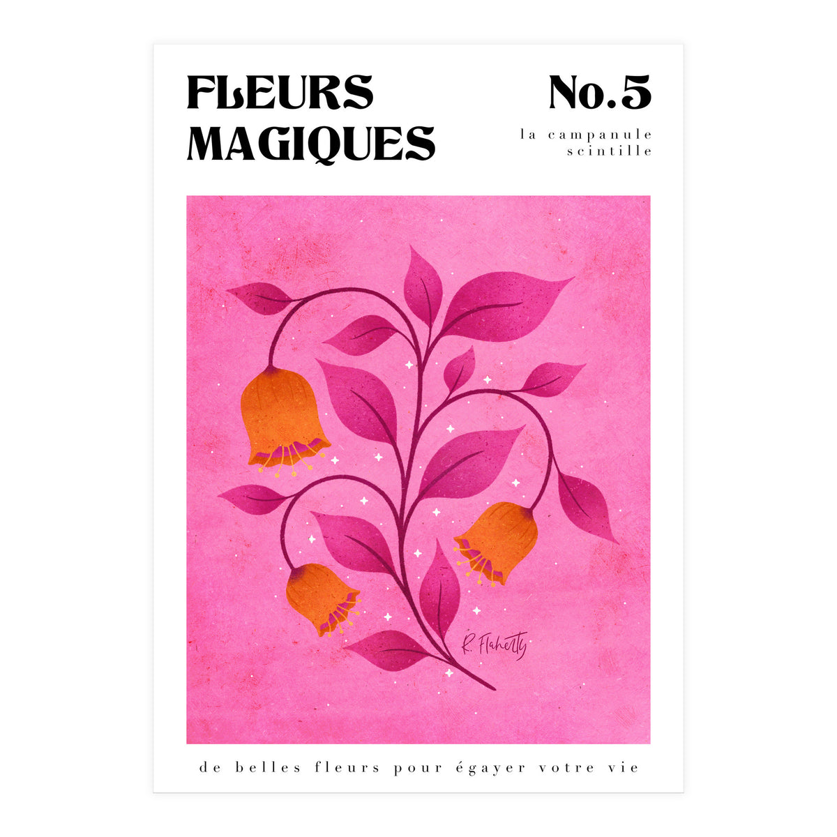 Magical Flowers No.5 Bellflower Sparkles (Print Only)