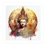 Golden Halo Buddha Portrait (Print Only) thumbnail