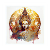 Golden Halo Buddha Portrait (Print Only)