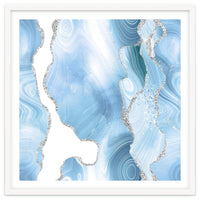 Blue & Silver Agate Glitter Texture 05