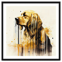 Watercolor Golden Retriever Dog