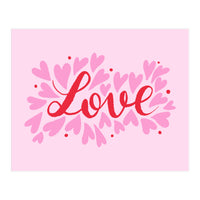 Love hearts - pink and red (Print Only)