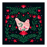 Blooming Chicken Green And Red (Print Only) thumbnail
