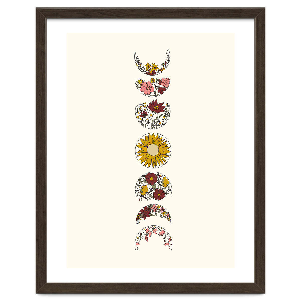 Floral Phases Of The Moon