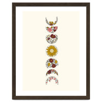 Floral Phases Of The Moon