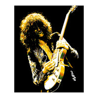 Jimmy Page American Rock Band Guitarist Legend in Pop Art (Print Only)