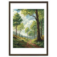 Vibrant Summer Forest Landscape Painting