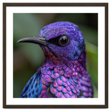 Vibrant Purple Bird With Water Droplets thumbnail