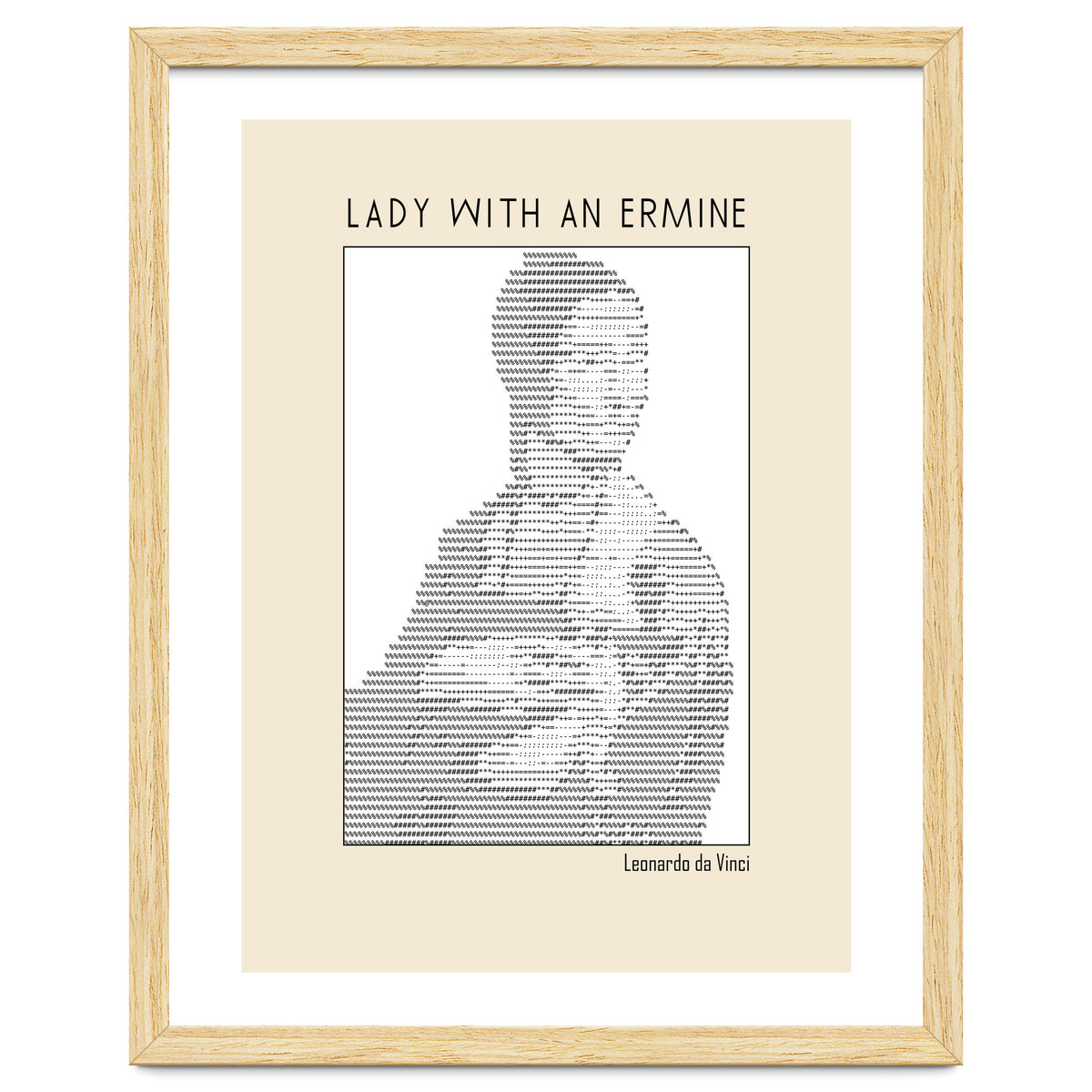 Lady With An Ermine – Leonardo Da Vinci Ascii Art