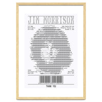 Receipt Art Jim Morrison