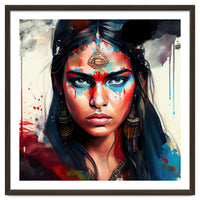 War Paint Hindu Warrior Portrait