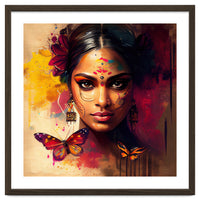 Golden Butterfly Hindu Portrait