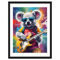 Koala Playing Guitar, Rock Graffiti