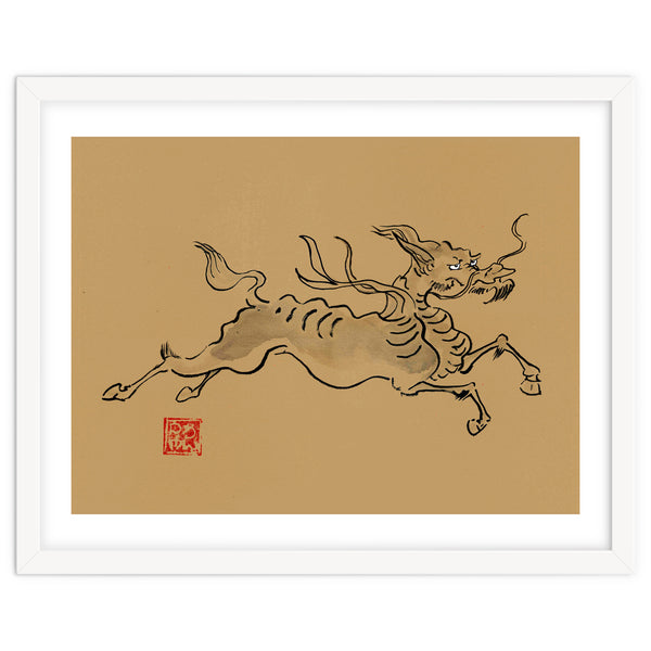 Kirin On Brown Paper