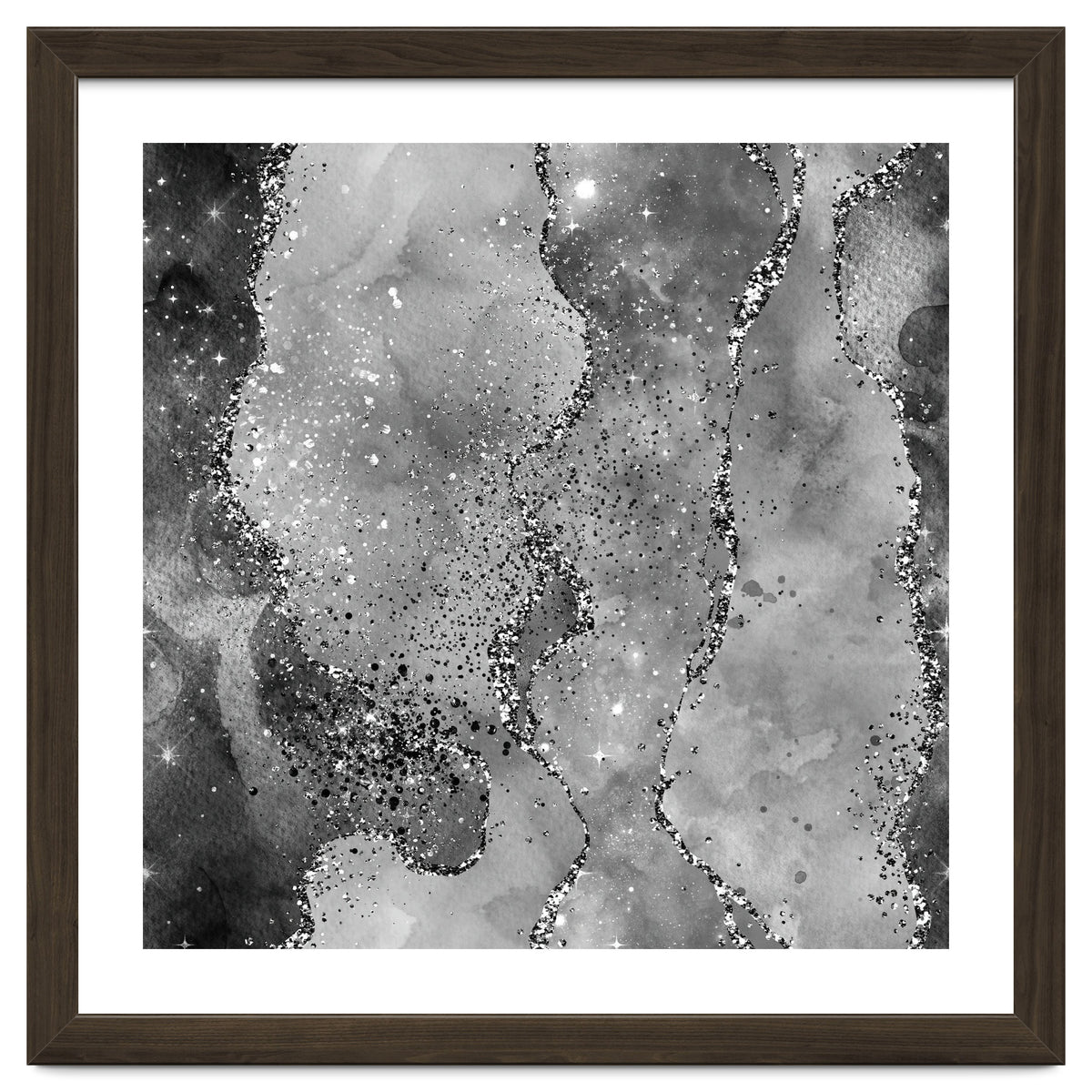 Black Glitter Agate Texture 02