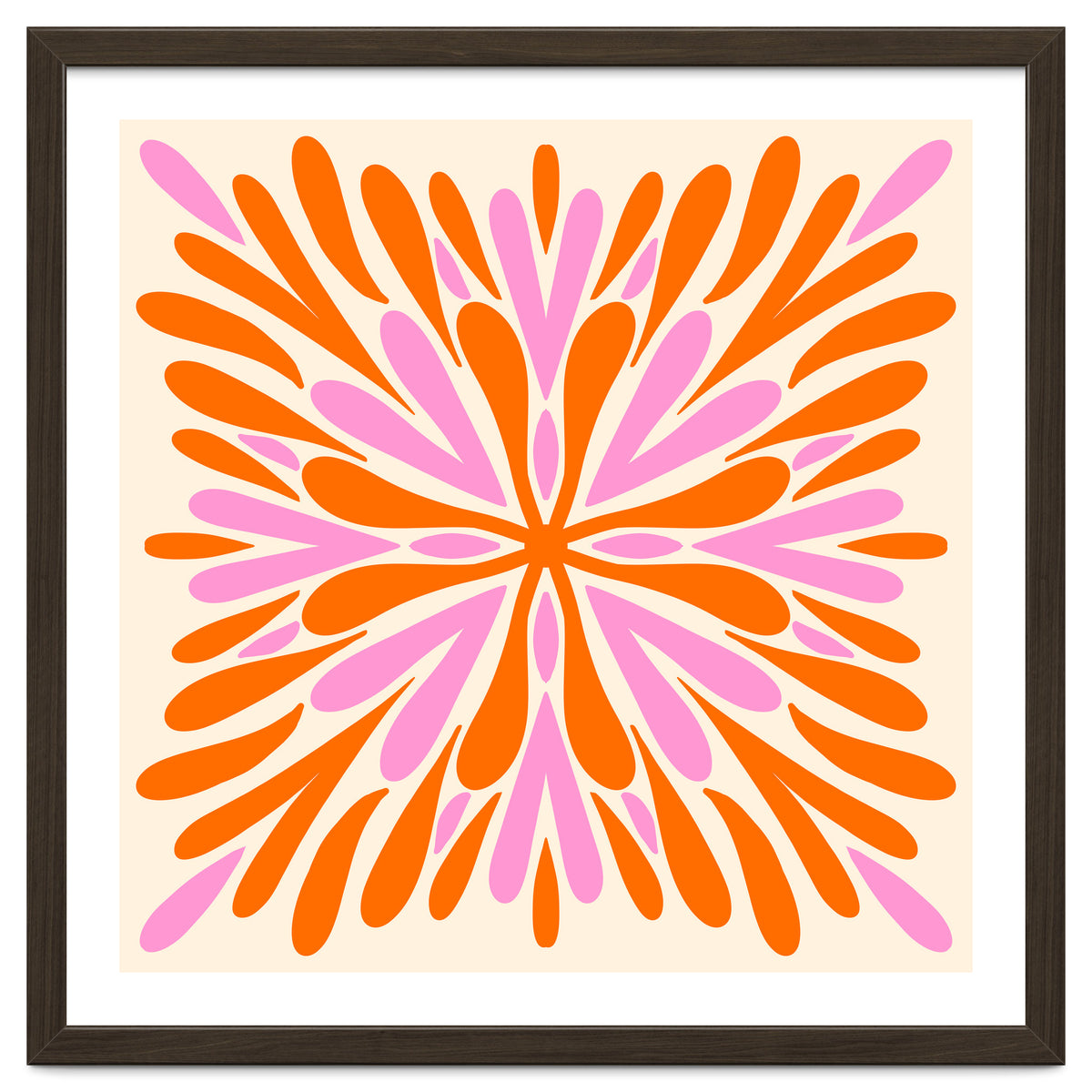 Symmetry Petals - pink and orange