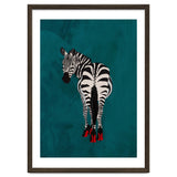 Zebra wearing heals thumbnail
