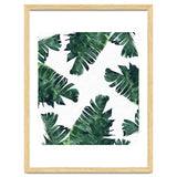 Banana Leaf Watercolor Painting, Tropical Nature Botanical Palm Illustration Bohemian Minimal Luxe thumbnail