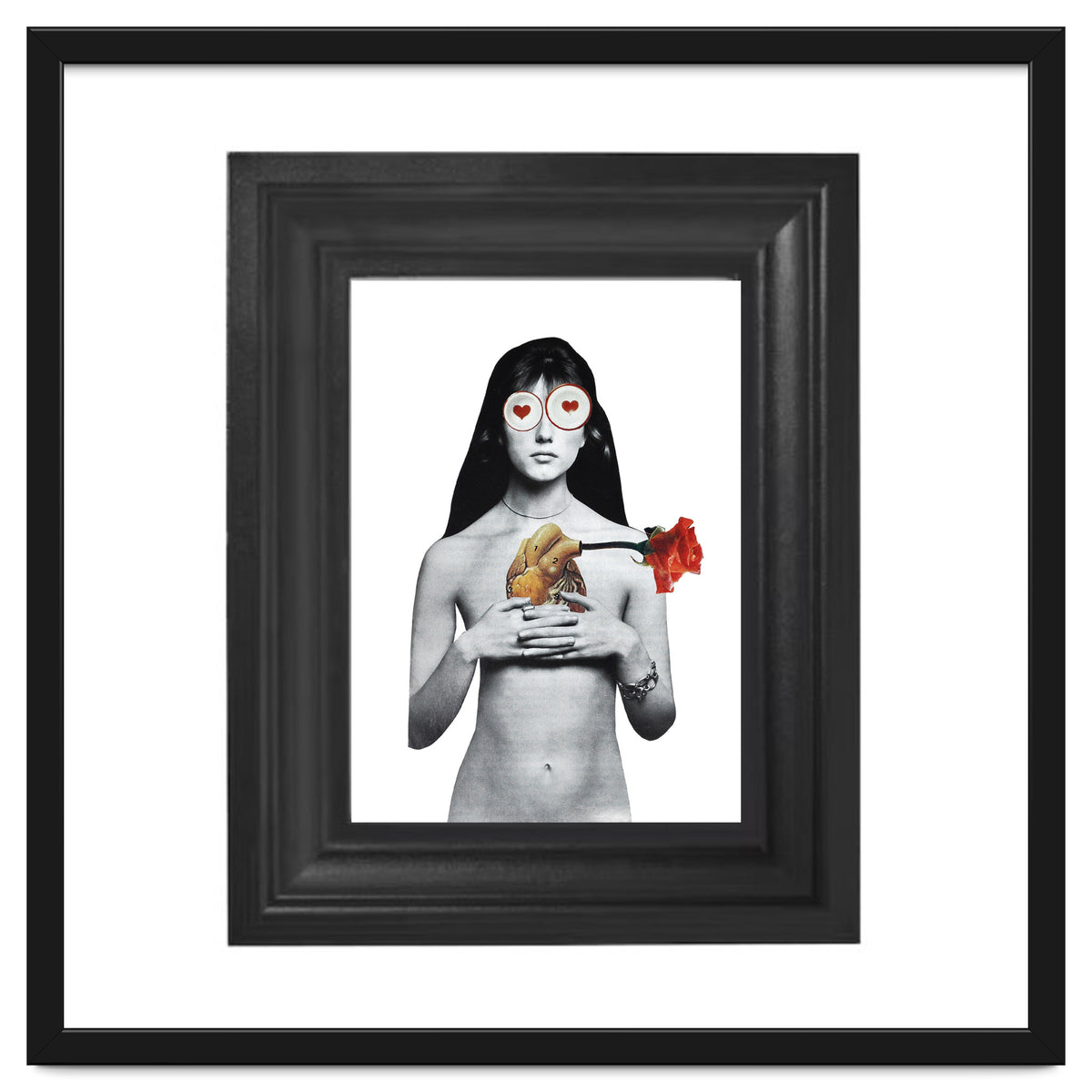 Woman In Love - Print of Paper Collage