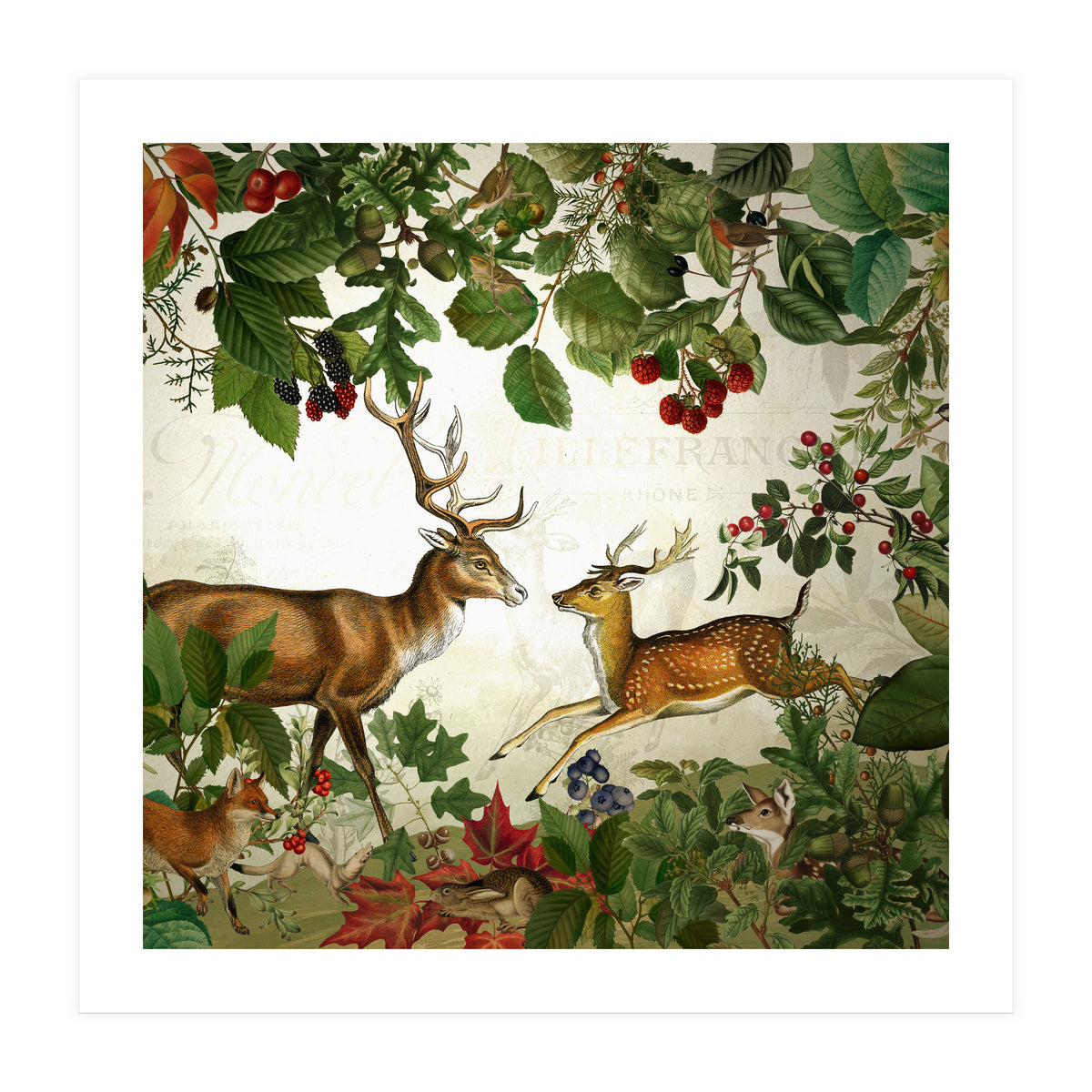 Nostalgic Autumn guardians of the forest 2 (Print Only)