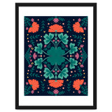 Clovers And Flowers Teal and Orange thumbnail