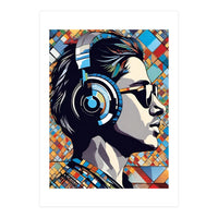 Guy In Headphones, Mosaic (Print Only)