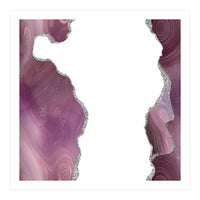 Mauve & Silver Agate Texture 06  (Print Only)